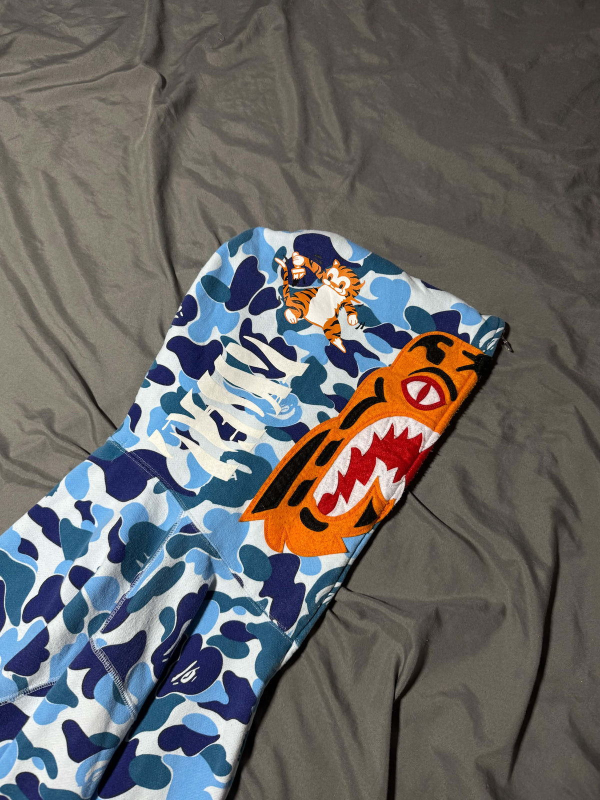 Bape Tiger Abc Blue Camo Full-Zip Hoodie