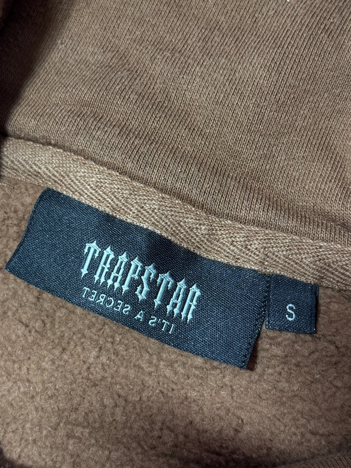 Trapstar Spellout Brown Hoodie