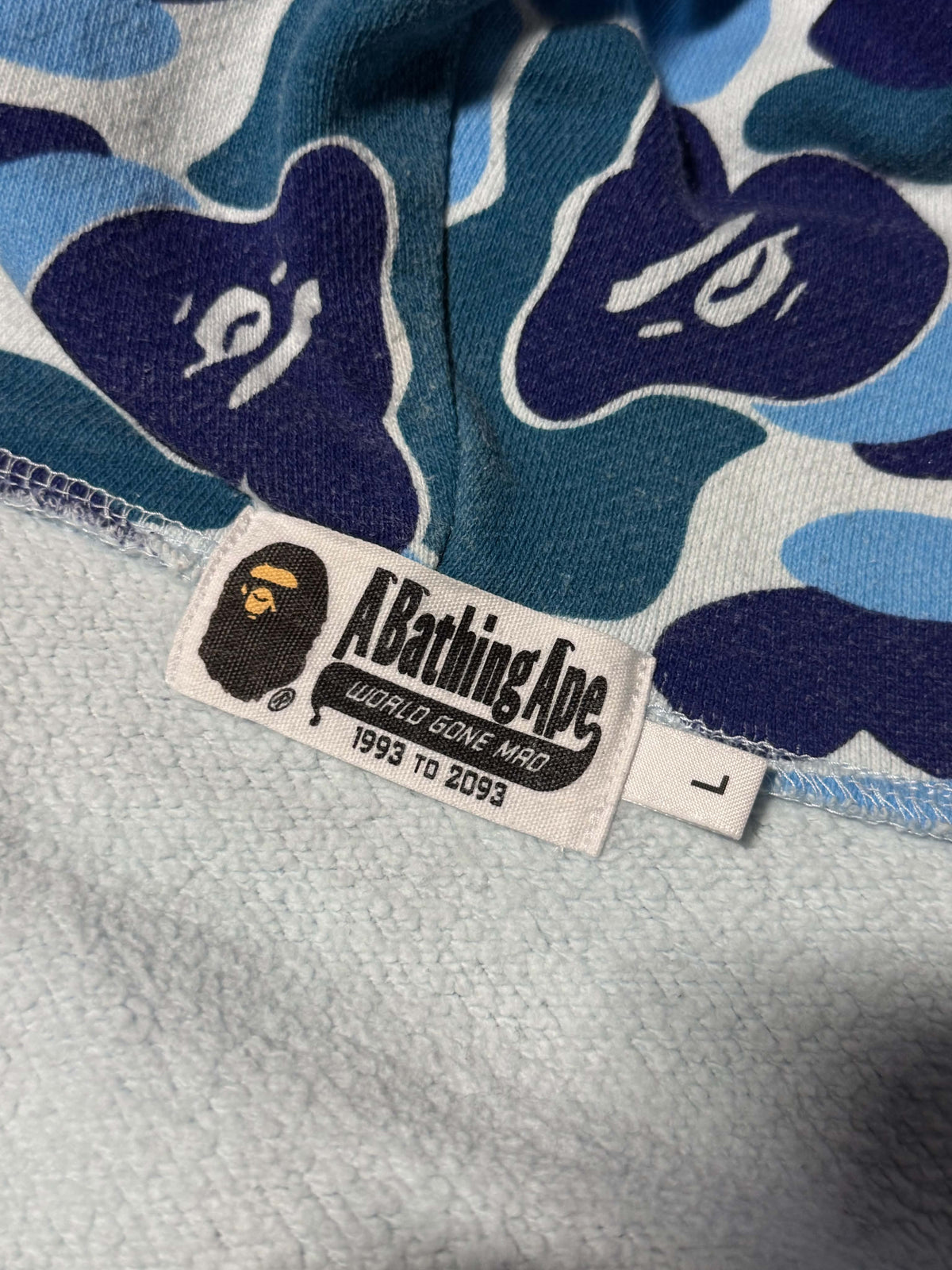 Bape Tiger Abc Blue Camo Full-Zip Hoodie