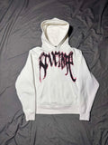 Revenge White and Red Hoodie